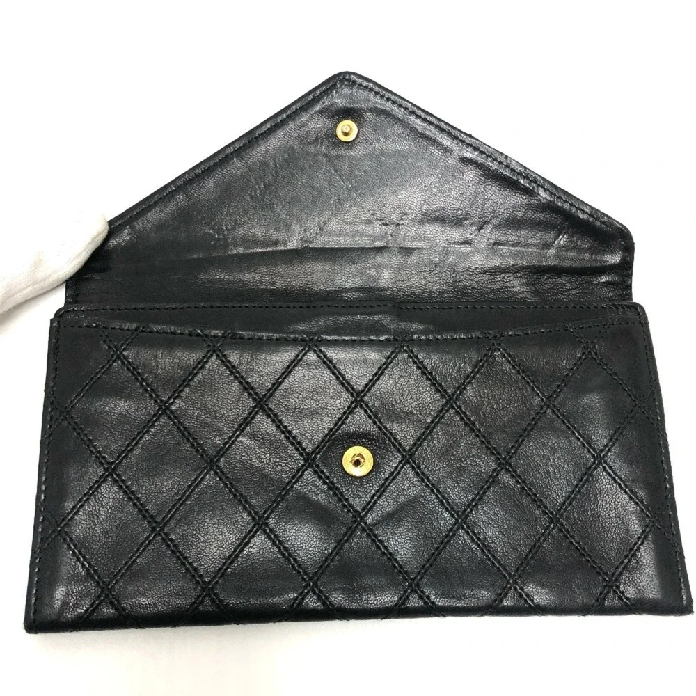 CHANEL black lambskin